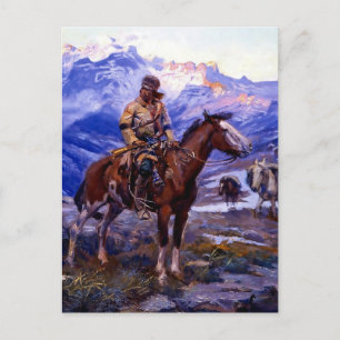 “De vrije trappers” door Charles M Russell Briefkaart