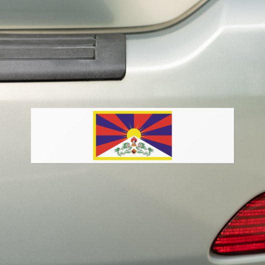 De vrije Vlag van Tibet Bumpersticker (Op auto)
