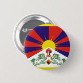 De vrije Vlag van Tibet Ronde Button 5,7 Cm (Voorkant /achterkant)