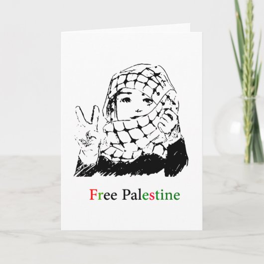 De vrije Wenskaarten van Palestina Kaart (Voorkant)