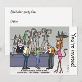 De vrijgezellenfeest kaart (Voorkant / Achterkant)