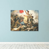 De vrijheid Guidant de Volk - Pixel Art Canvas Afdruk (Insitu (Houten vloer))