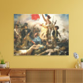 De vrijheid Guidant de Volk - Pixel Art Canvas Afdruk (Insitu (Woonkamer))