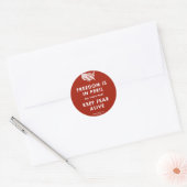De vrijheid is in gevaar! Sticker (Envelop)