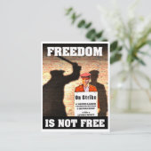 De vrijheid is niet Vrij -- Het Poster van de Briefkaart (Staand voorkant)