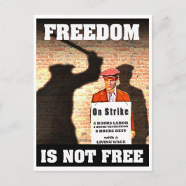 De vrijheid is niet Vrij -- Het Poster van de Briefkaart