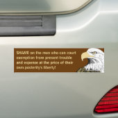 De vrijheid om geld te verkopen bumpersticker (Op auto)