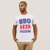 de vrijheid van bier is een leugenaar  t-shirt (Voorkant volledig)
