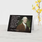 De Vrijheid van George Washington van het Citaat Kaart (Gele Bloem)