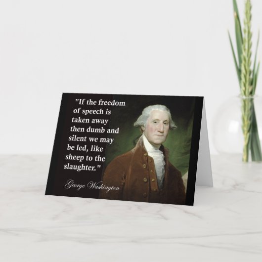 De Vrijheid van George Washington van het Citaat Kaart (Voorkant)