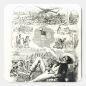 De Vrijheid" Vierkante Sticker (Voorkant)