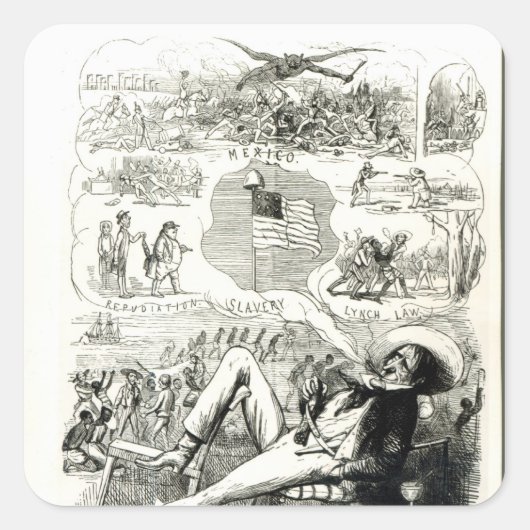 De Vrijheid" Vierkante Sticker (Voorkant)