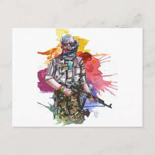 De Vrijheid Warrior.png van Peshmerga Briefkaart