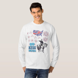 De vrijheidslichten tonen wit t-shirt