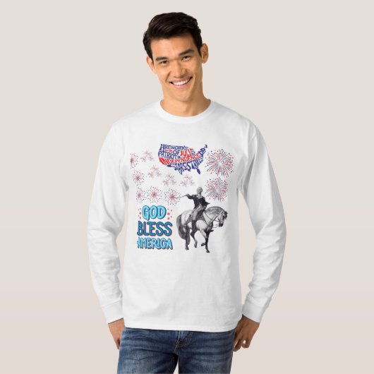 De vrijheidslichten tonen wit t-shirt (Voorkant volledig)