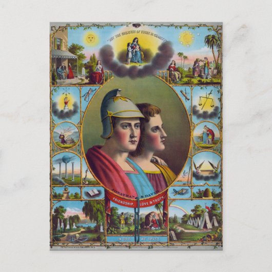 De vrijmetselaars briefkaart (Voorkant)