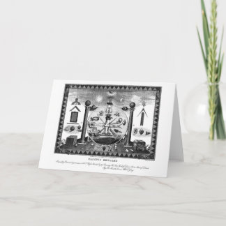 De vrijmetselaars- Grafiek van Emblemen van 1874 Kaart