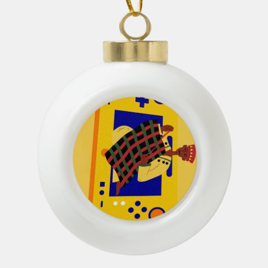 De vrijstelling keramische bal ornament (Voorkant)
