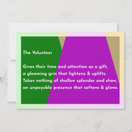De Vrijwilliger Bedankkaart