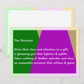De vrijwilliger bedankkaart (Voorkant / Achterkant)