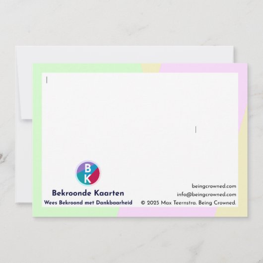 De Vrijwilliger Bedankkaart (Achterkant)