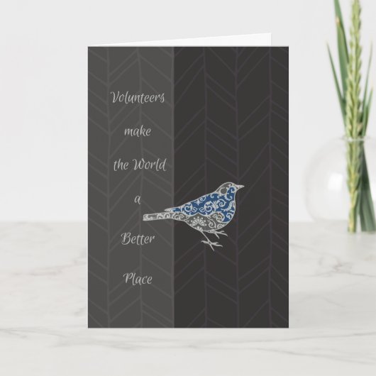 De vrijwilliger dankt u bedankkaart (Voorkant)
