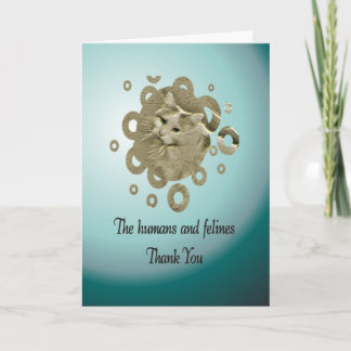 De vrijwilliger dankt u, de Redding van de Kat Bedankkaart