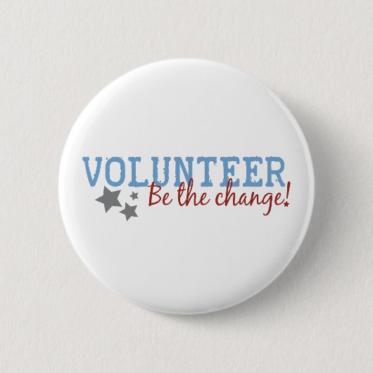 De vrijwilliger moet veranderen ronde button 5,7 cm (Voorkant)