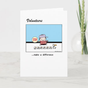 De vrijwilligers maken een verschil bedankkaart