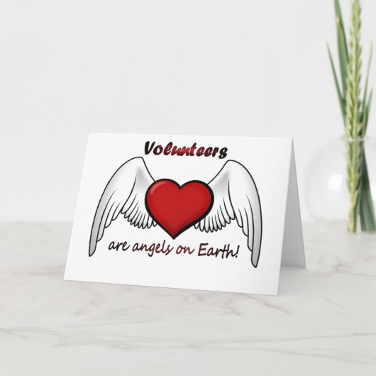De Vrijwilligers van de engel danken u kaarden Bedankkaart (Voorkant)
