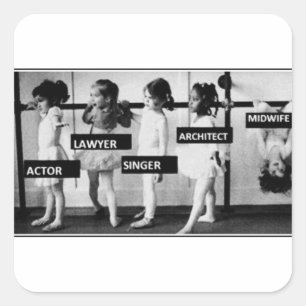 de vroedvrouwen zijn verschillend vierkante sticker