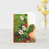 De vroege Aardbeien van de Lente Kaart (Gele Bloem)