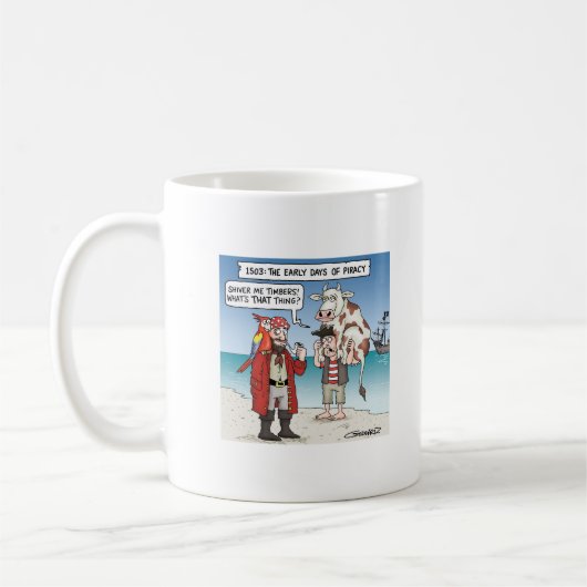 De vroege dagen van piraterij koffiemok (Links)
