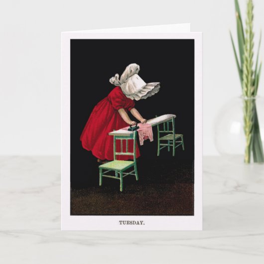De vroege jaren 1900 vervolgt de Dinsdag Sunbonnet Kaart (Voorkant)