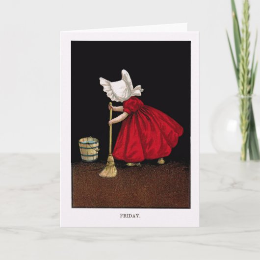 De vroege jaren 1900 vervolgt de Vrijdag Sunbonnet Kaart (Voorkant)