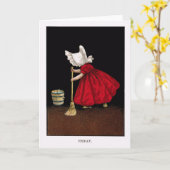 De vroege jaren 1900 vervolgt de Vrijdag Sunbonnet Kaart (Gele Bloem)