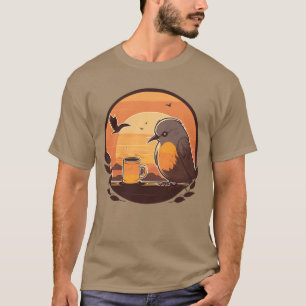 De vroege vogel heeft veel koffie nodig t-shirt