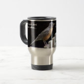 De vroege vogel houdt van koffie... reisbeker (Voorkant links)