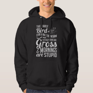 De vroege vogel kan de worm hebben grappige humor hoodie