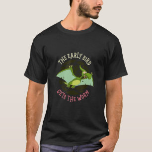 De vroege vogel krijgt de worm Dier Pterodactyl T-shirt