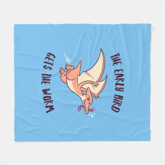 De vroege vogel krijgt de worm fleece deken (Voorkant (Horizontaal))