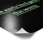 De vroege vogel krijgt de worm foto afdruk (Hoek)