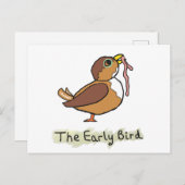 De vroege vogel vangt de worm briefkaart (Voorkant / Achterkant)