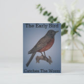 De vroege vogel vangt de worm briefkaart (Staand voorkant)