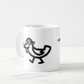 De vroege vogel vangt de worm koffiemok (Voorkant links)