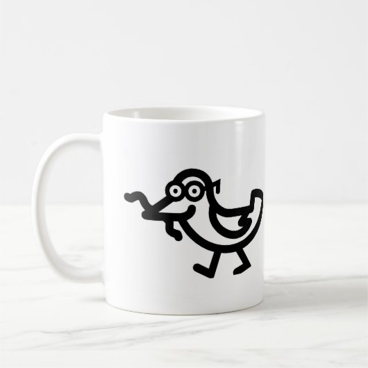 De vroege vogel vangt de worm koffiemok (Links)