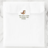 De vroege vogel vangt de worm ronde sticker (Tas)