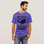 De Vroege Vogel Vangt Vogel Grappig Vogelliefhebbe T-shirt (Voorkant volledig)