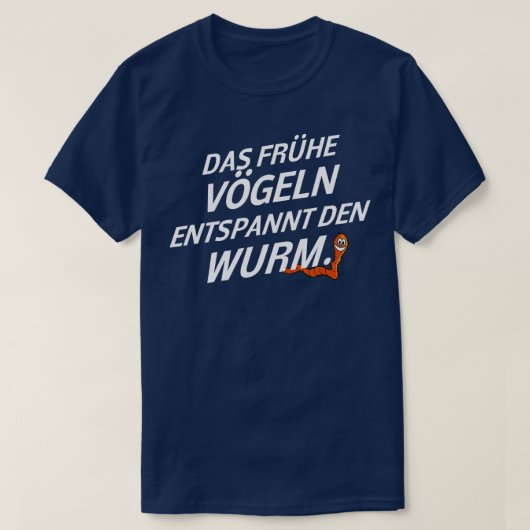 De vroege vogels ontspannen de worm t-shirt (Design voorkant)