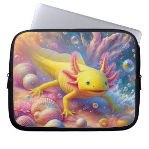De vrolijke Axolotl Laptop Sleeve